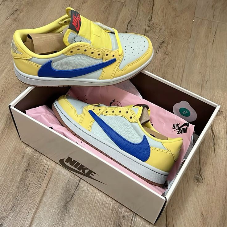 TRAVIS SCOTT X AIR JORDAN 1 RETRO LOW OG SP CANARY SEMI UA QUALITY