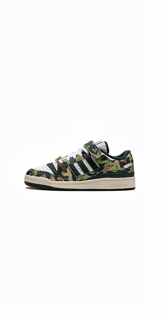 ADIDAS FORUM 84 LOW X BAPE 30TH ANNIVERSARY GREEN CAMO