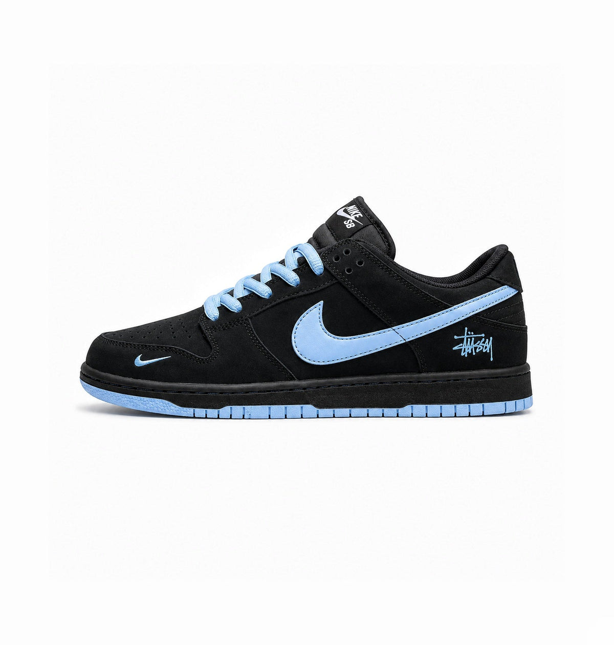 NIKE SB DUNK STUSSY BLACK BLUE KEYCHAIN