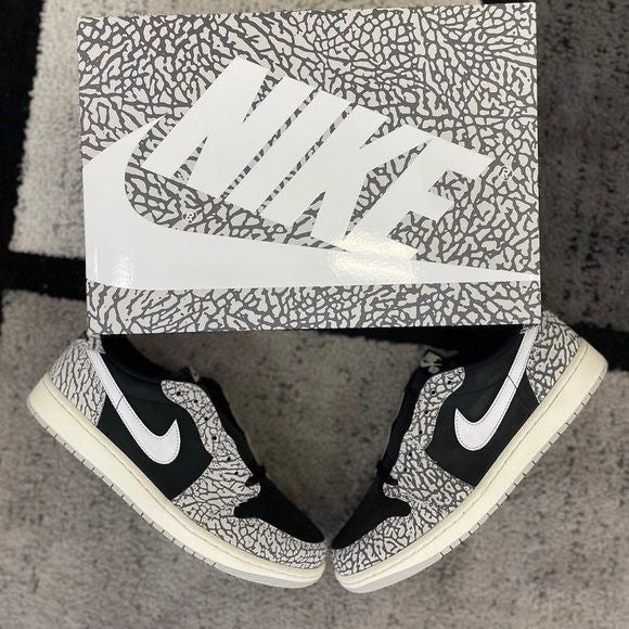 AIR JORDAN 1 LOW X BLACK CEMENT