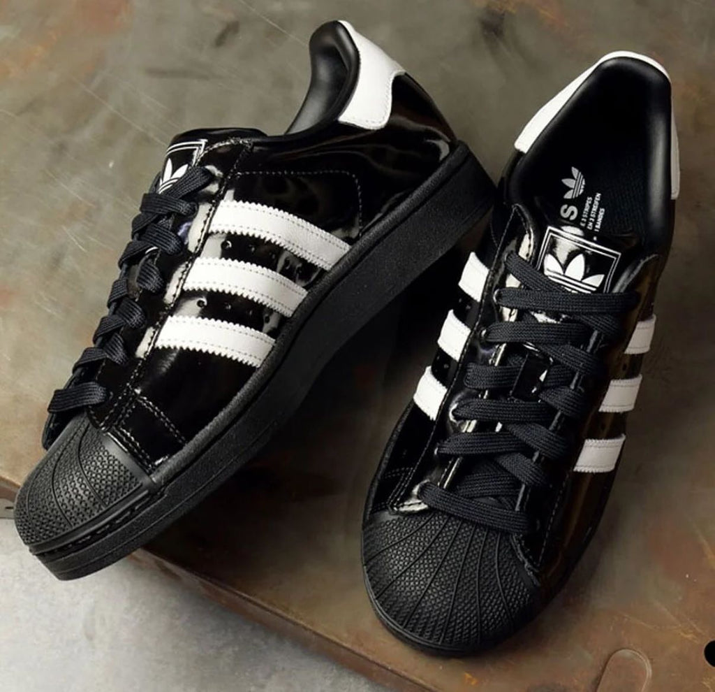 ADIDAS ORIGINAL SUPERSTAR ATMOS BLACK PATENT