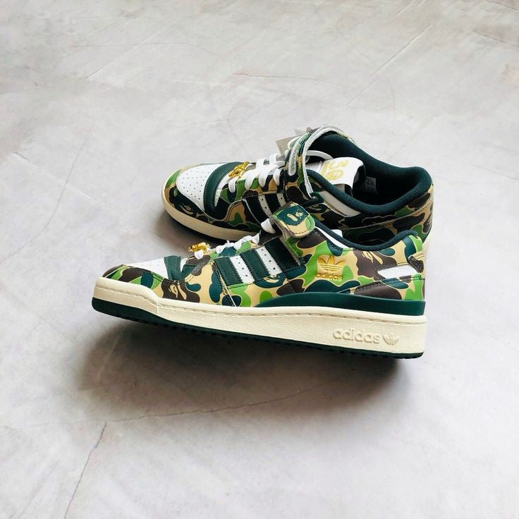 ADIDAS FORUM 84 LOW X BAPE 30TH ANNIVERSARY GREEN CAMO