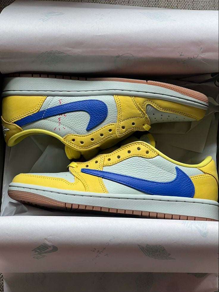 TRAVIS SCOTT X AIR JORDAN 1 RETRO LOW OG SP CANARY SEMI UA QUALITY