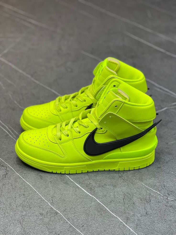 NIKE DUNK HIGH AMBUSH FLASH LIME BLACK