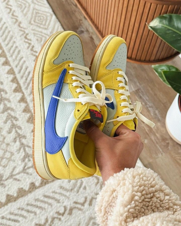 TRAVIS SCOTT X AIR JORDAN 1 RETRO LOW OG SP CANARY SEMI UA QUALITY