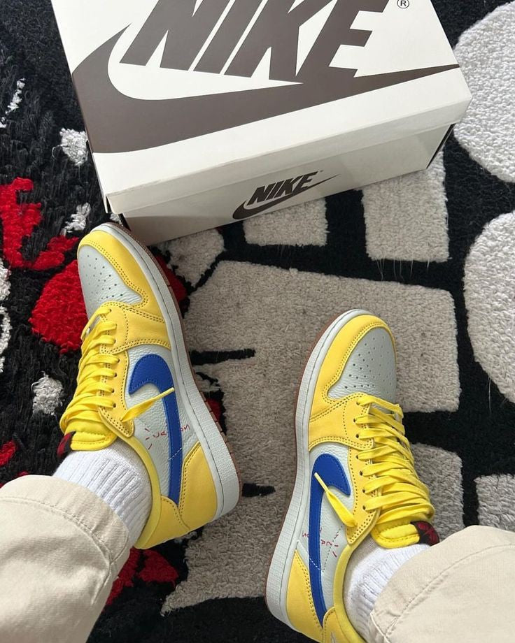 TRAVIS SCOTT X AIR JORDAN 1 RETRO LOW OG SP CANARY SEMI UA QUALITY