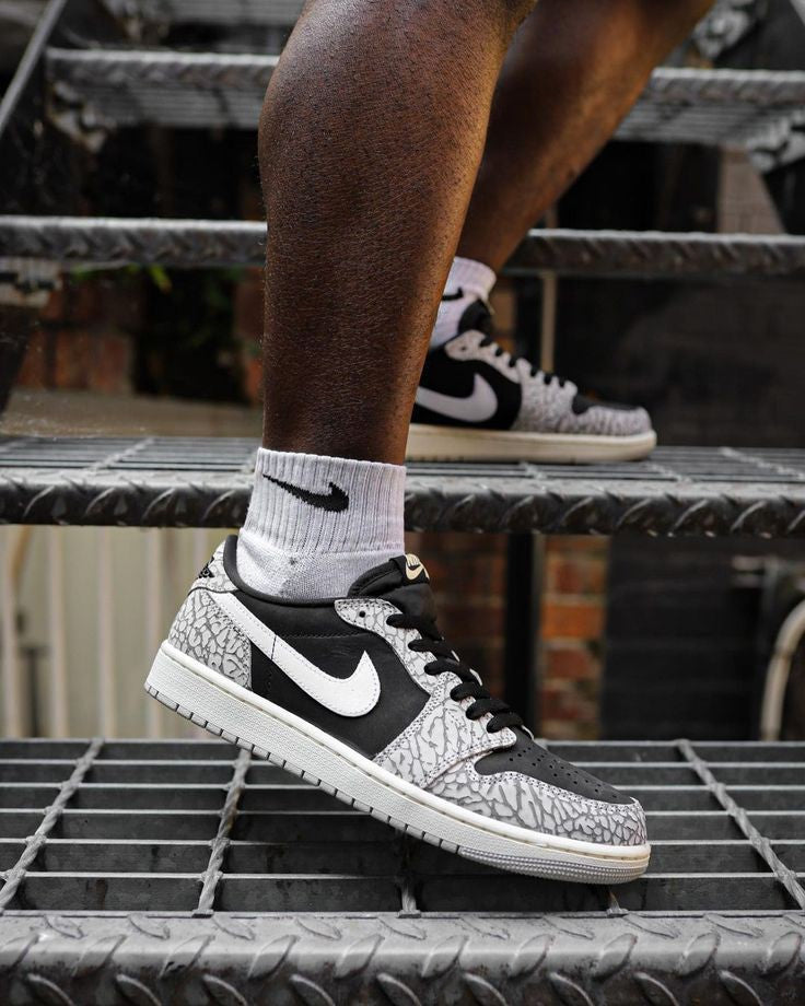 AIR JORDAN 1 LOW X BLACK CEMENT