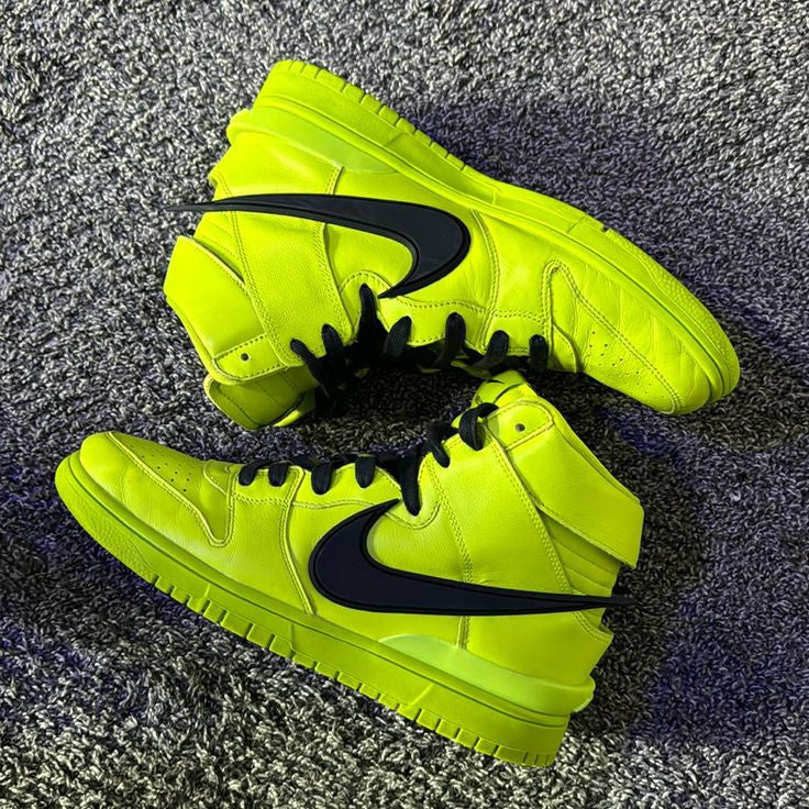 NIKE DUNK HIGH AMBUSH FLASH LIME BLACK