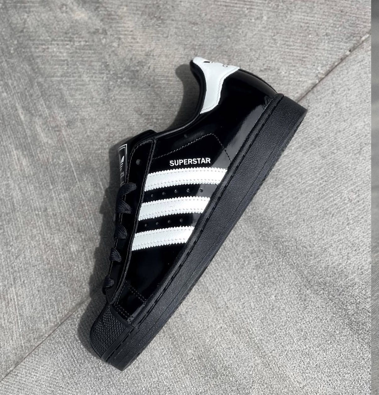 ADIDAS ORIGINAL SUPERSTAR ATMOS BLACK PATENT
