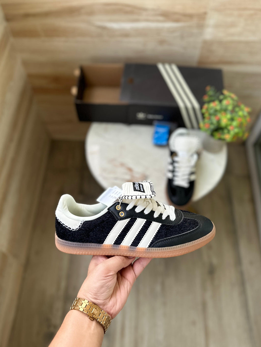 Adidas samba wales bonner black