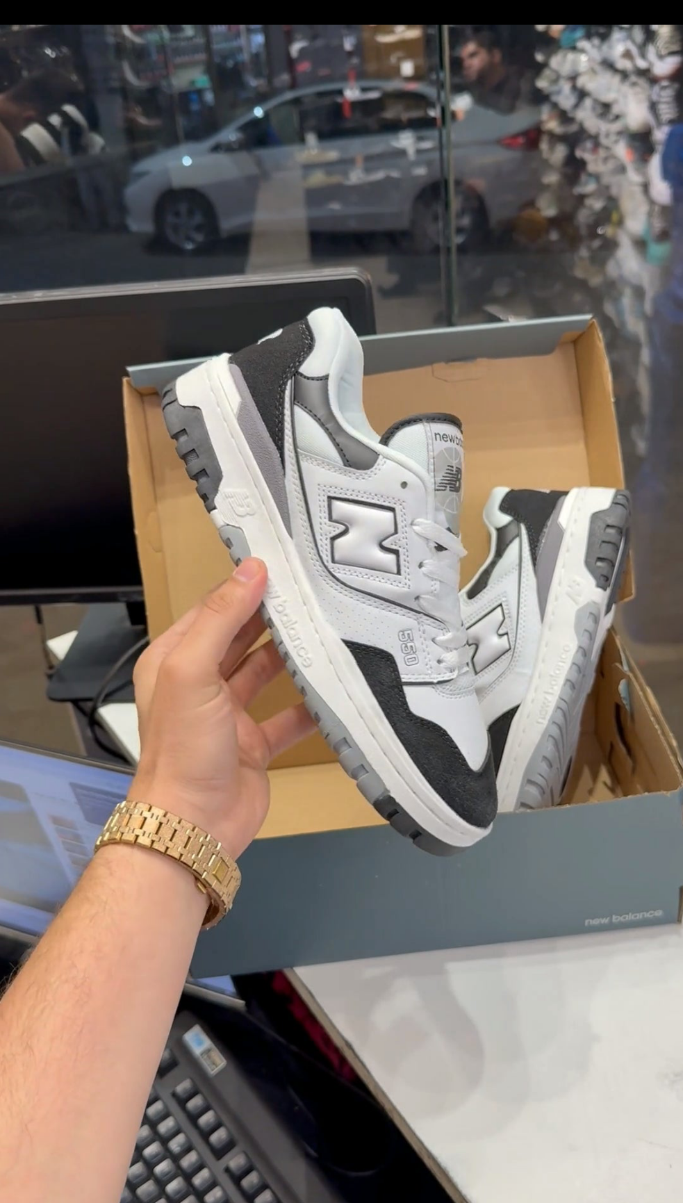 NEW BALANCE  550 RAIN CLOUD WHITE / BLACK