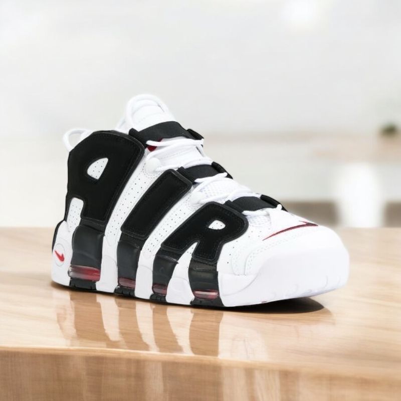 NIKE AIR MORE UPTEMPO BLACK AND WHITE