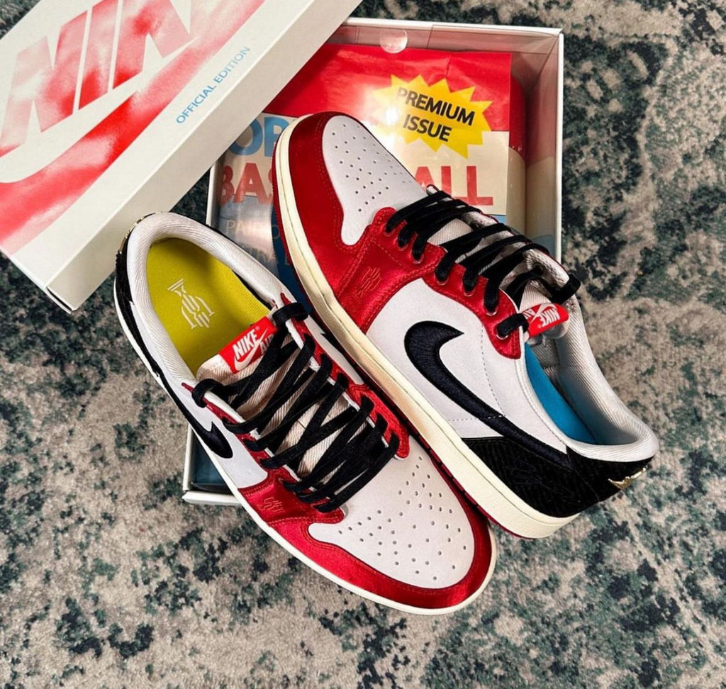 NIKE AIR JORDAN LOW X TROPHY ROOM SAIL AND VARSITY