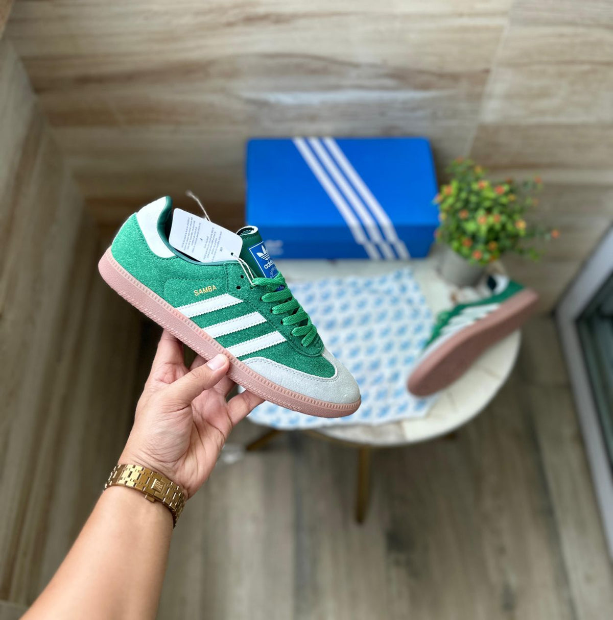 ADIDAS SAMBA 2023 GREEN GREY