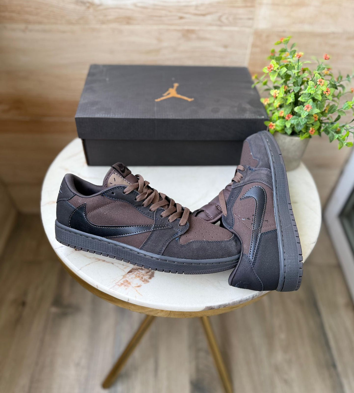 AIR JORDAN X TRAVISCOTT 1 LOW OG SP VELVET BROWN