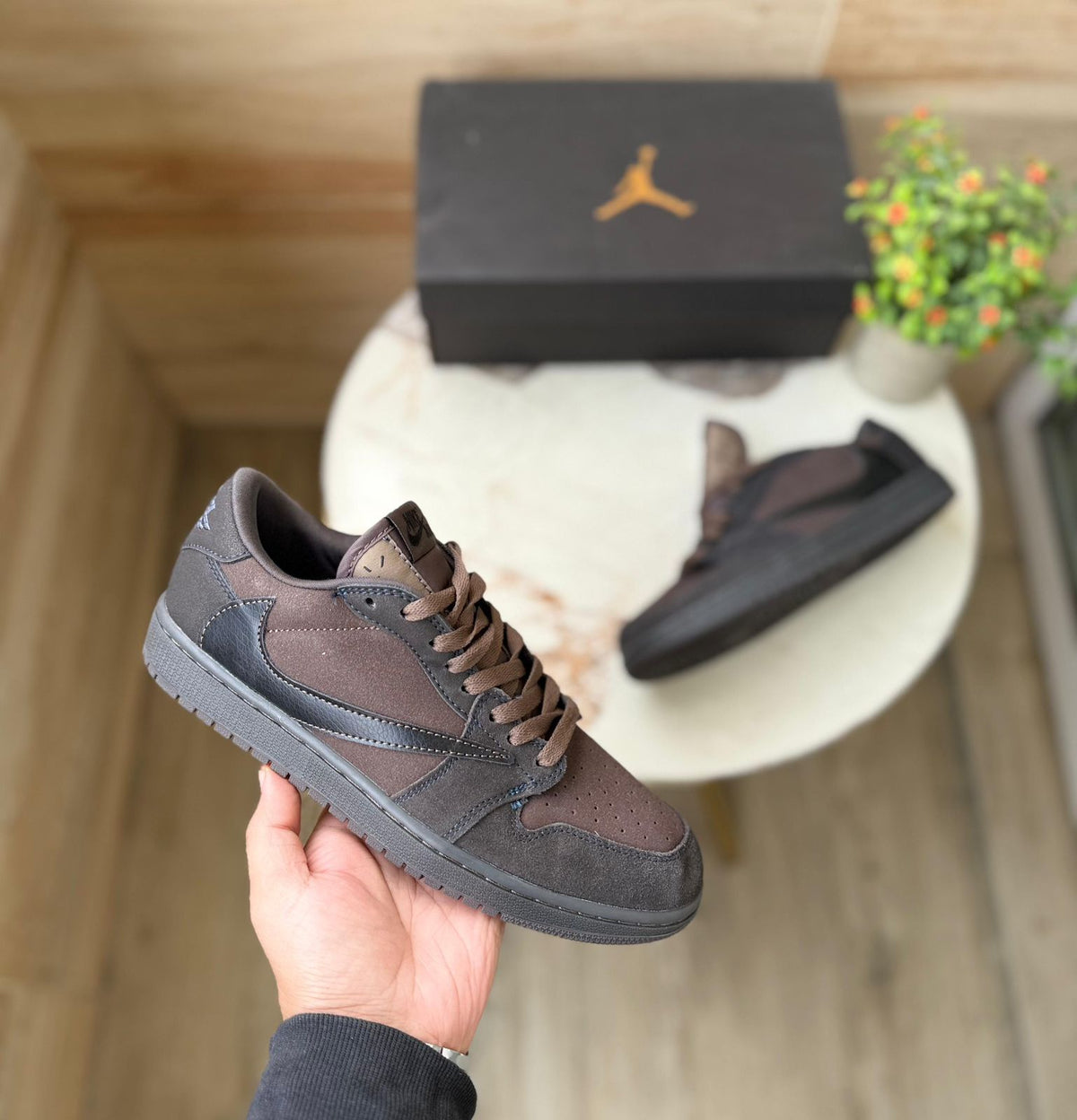 AIR JORDAN X TRAVISCOTT 1 LOW OG SP VELVET BROWN