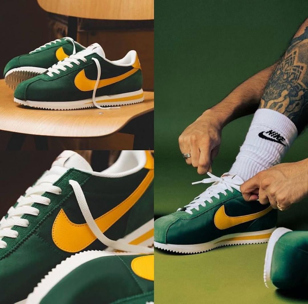NIKE CORTEZ GREEN YELLOW