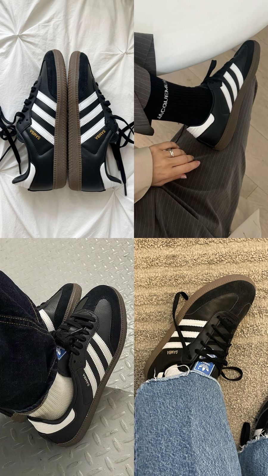 ADIDAS SAMBA BLACK/BROWN SOLE