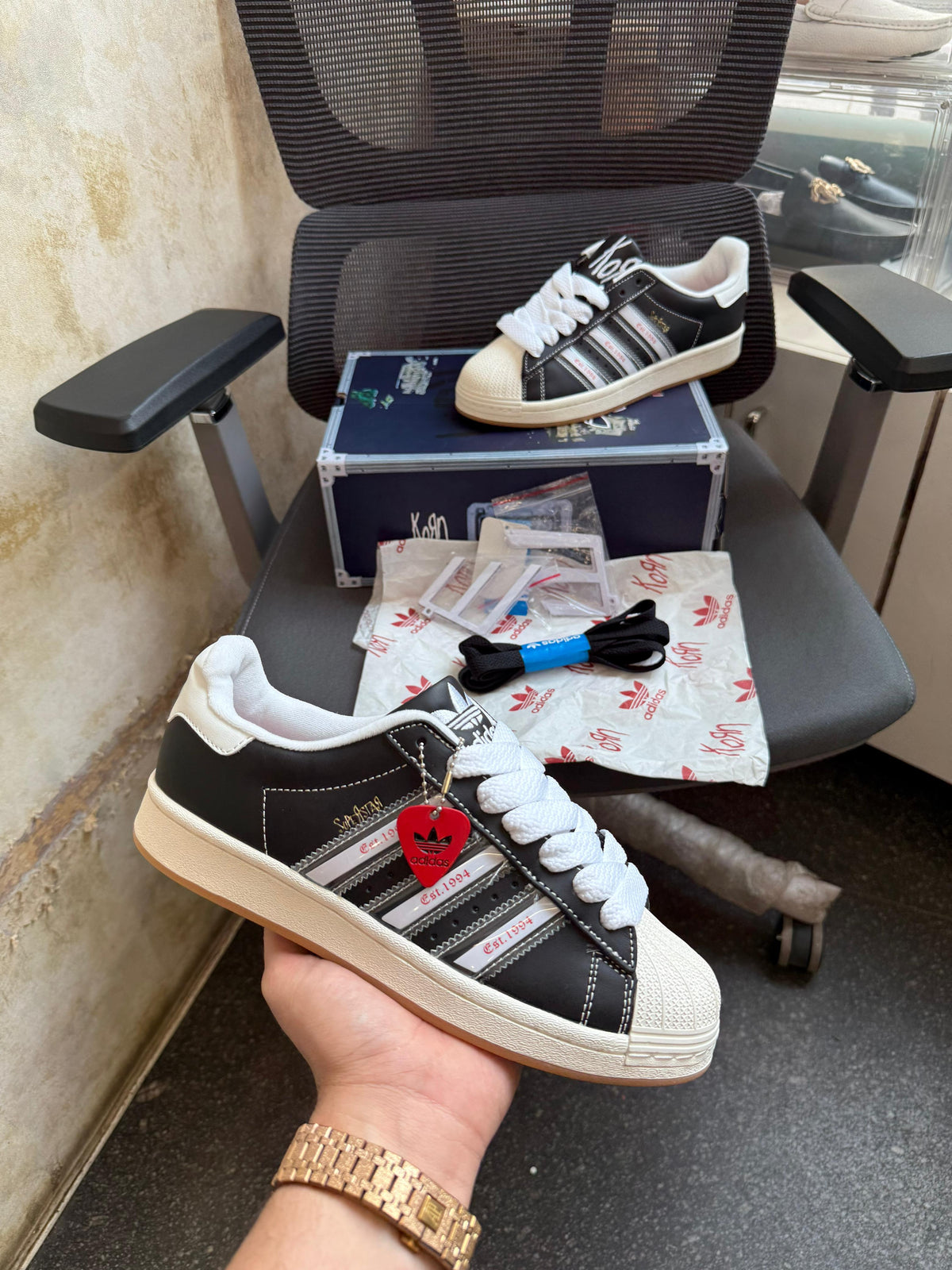 ADIDAS SUPERSTAR KORN BLACK/WHITE
