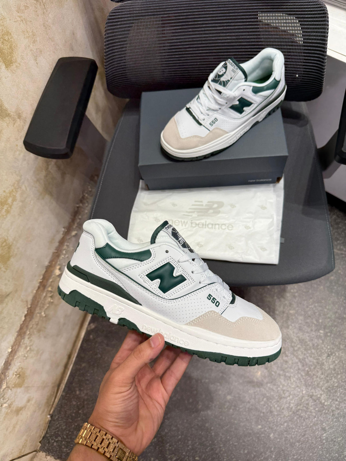 NEW BALANCE 550 GREEN/WHITE