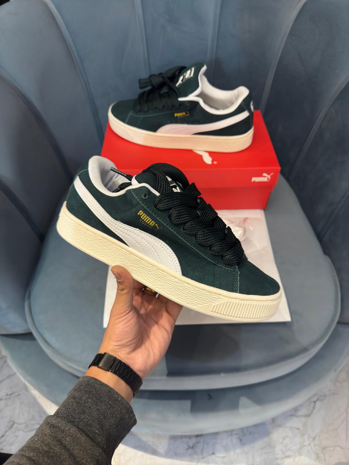 PUMA CLASSIC SUEDE XL DARK GREEN
