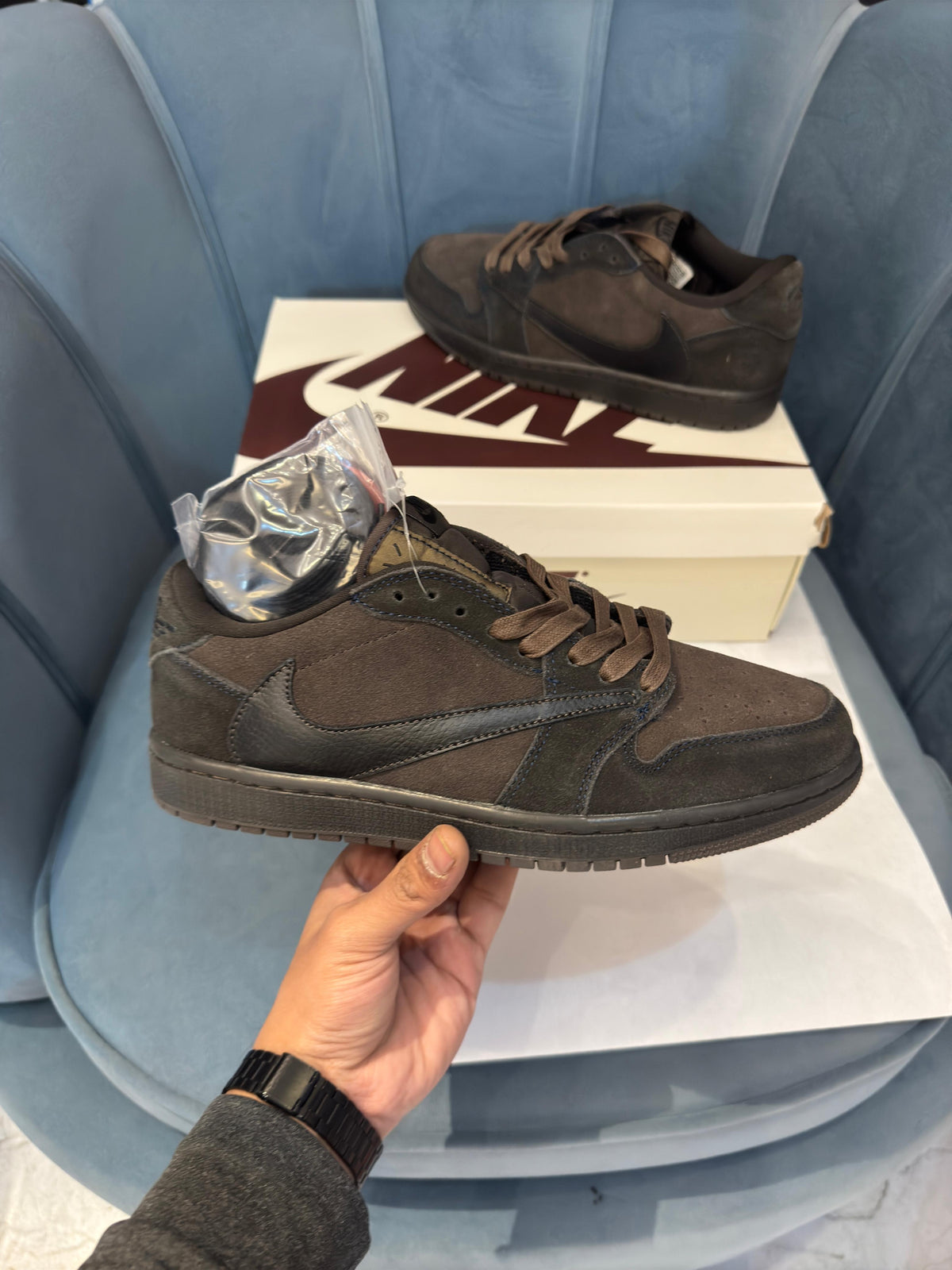 AIR JORDAN X TRAVISCOTT 1 LOW OG SP VELVET BROWN