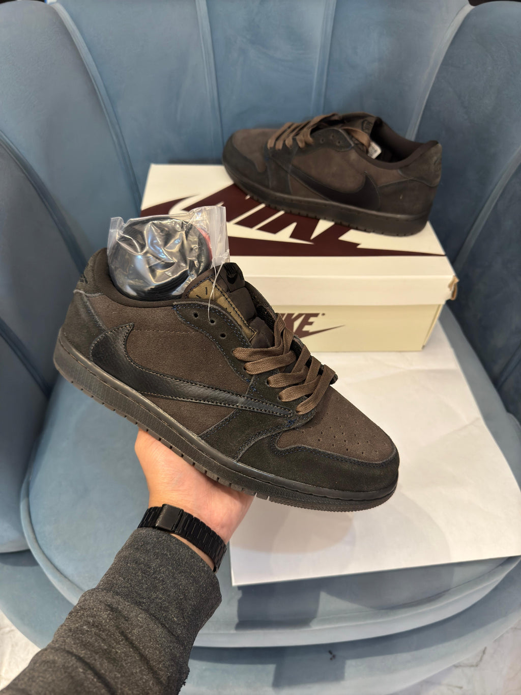 AIR JORDAN X TRAVISCOTT 1 LOW OG SP VELVET BROWN