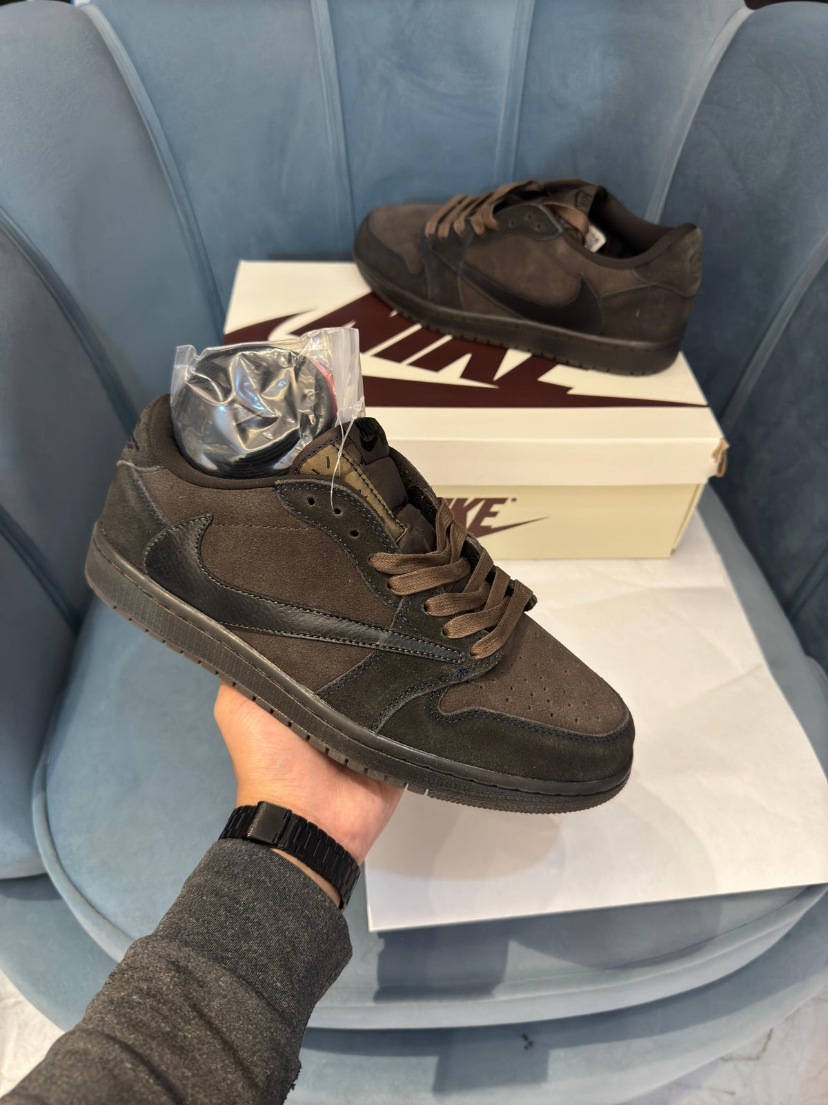 AIR JORDAN X TRAVISCOTT 1 LOW OG SP VELVET BROWN