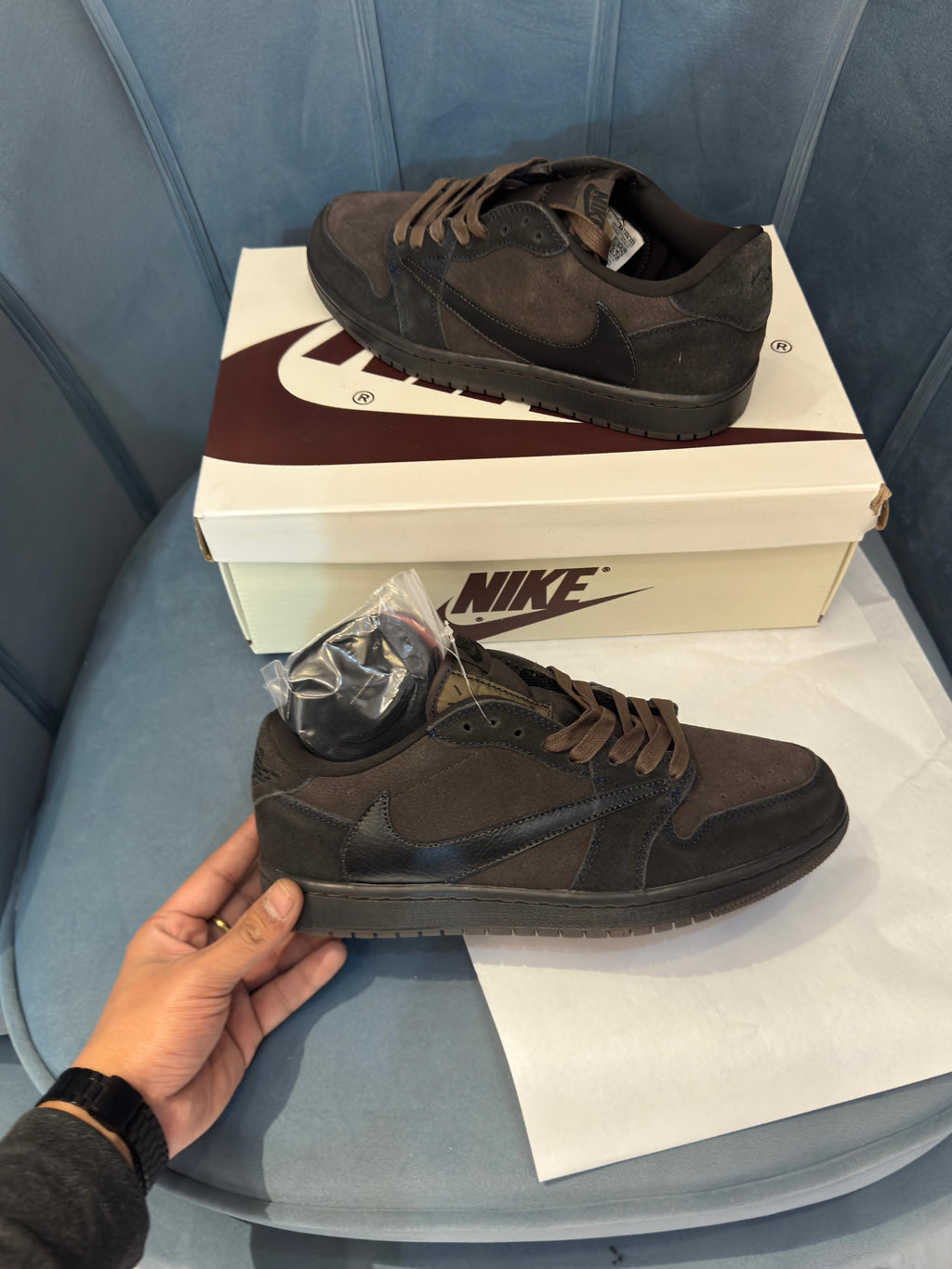 AIR JORDAN X TRAVISCOTT 1 LOW OG SP VELVET BROWN
