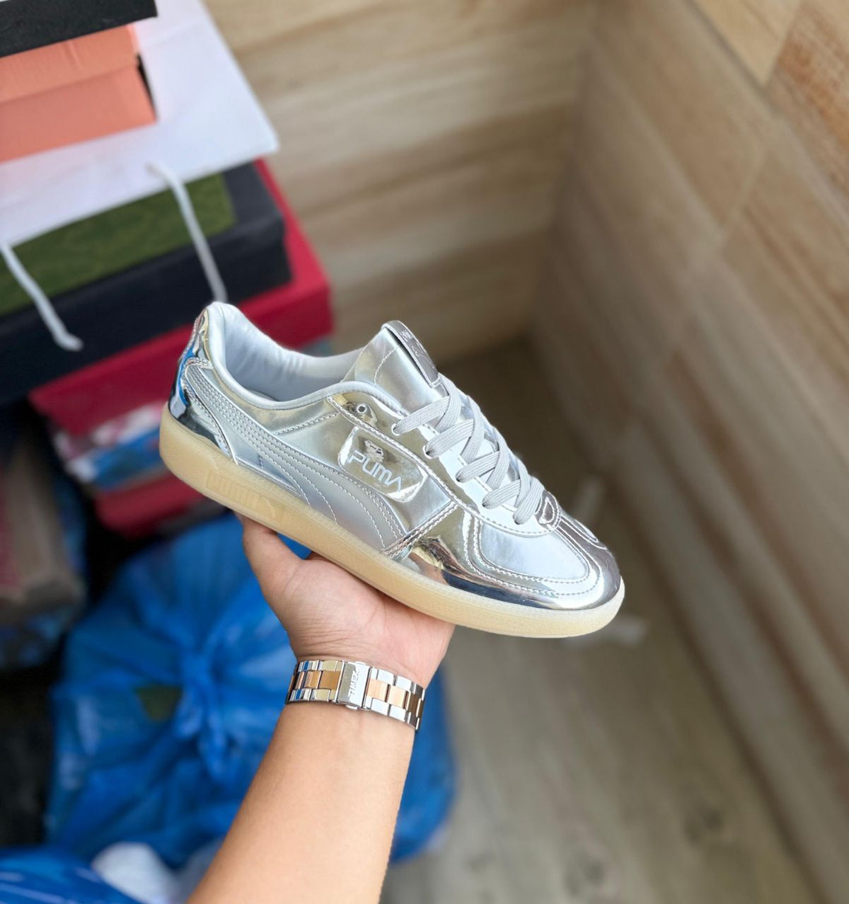 PUMA PALERMO x HAJIME SORAYAMA  SILVER COOL LIGHT GRAY