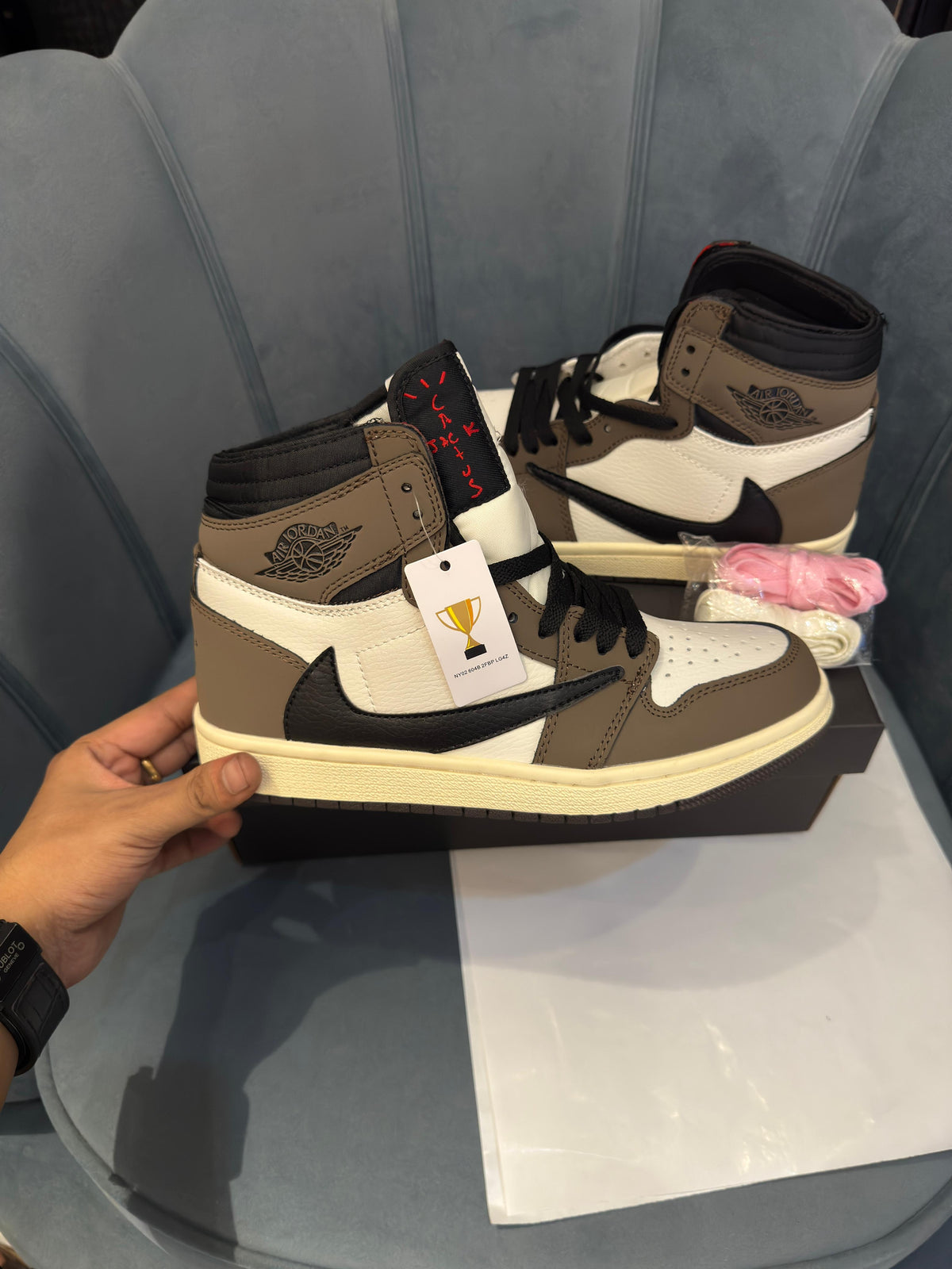 AIR JORDAN 1 X TRAVIS SCOT HIGH BROWN
