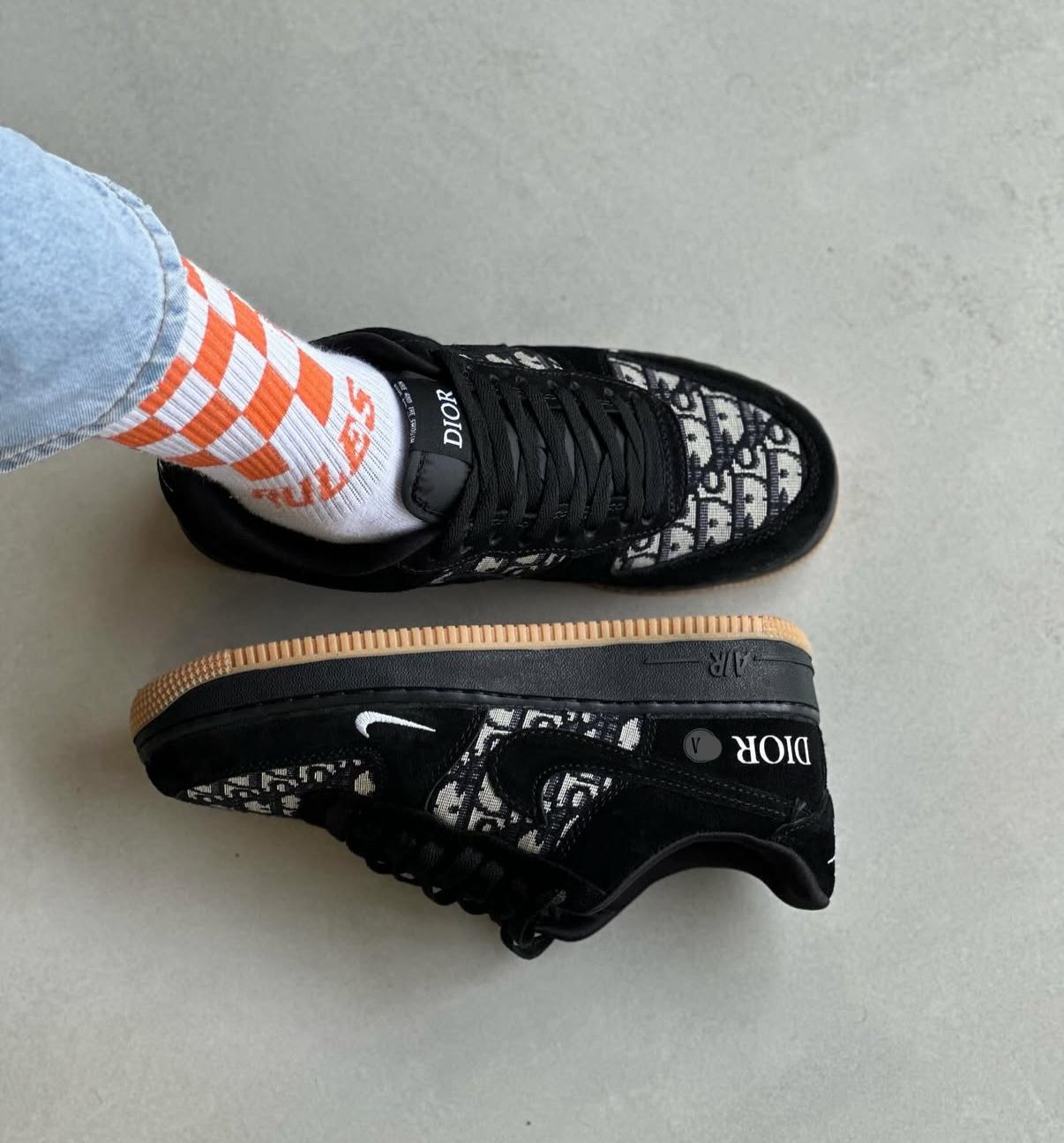 NIKE AIR FORCE DIOR CUSTOM AND STUSSY