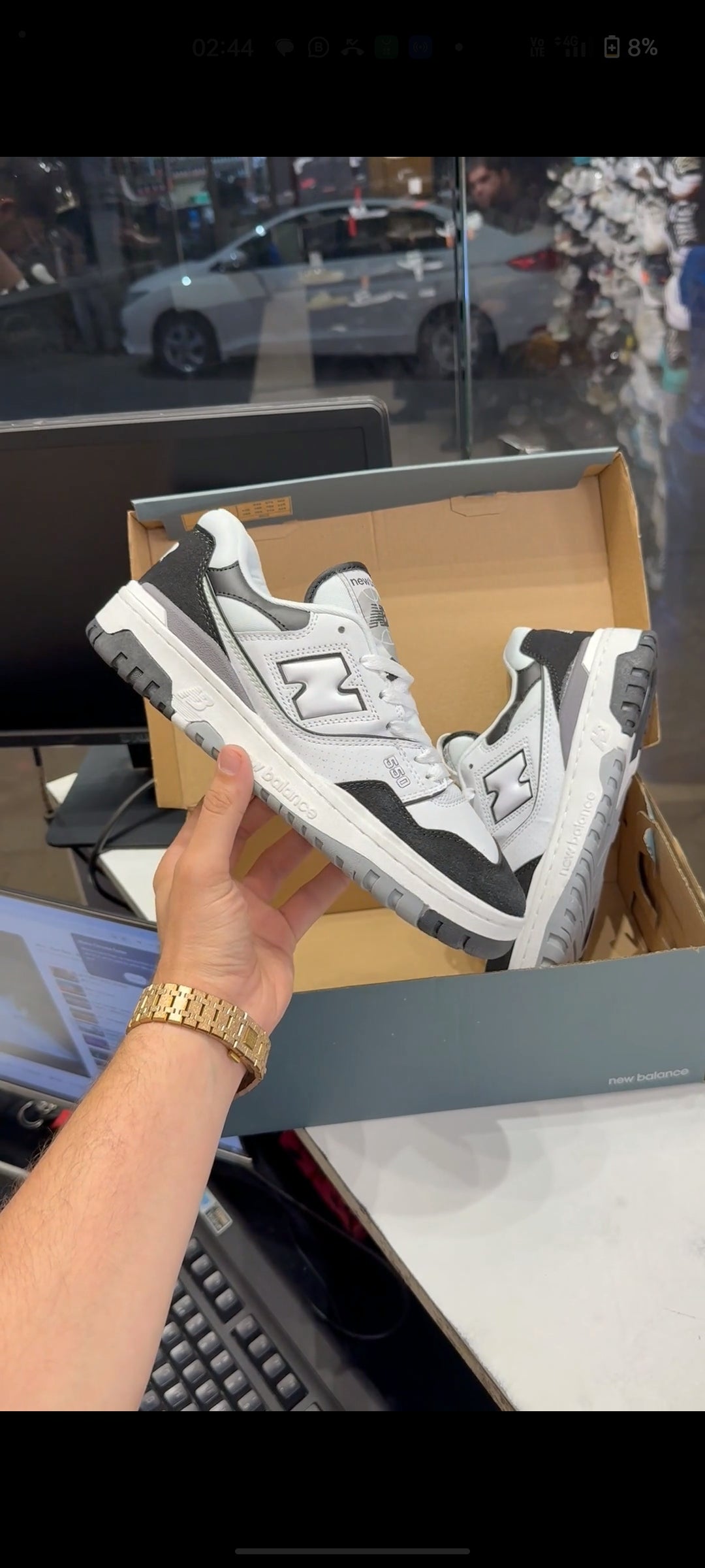 NEW BALANCE  550 RAIN CLOUD WHITE / BLACK