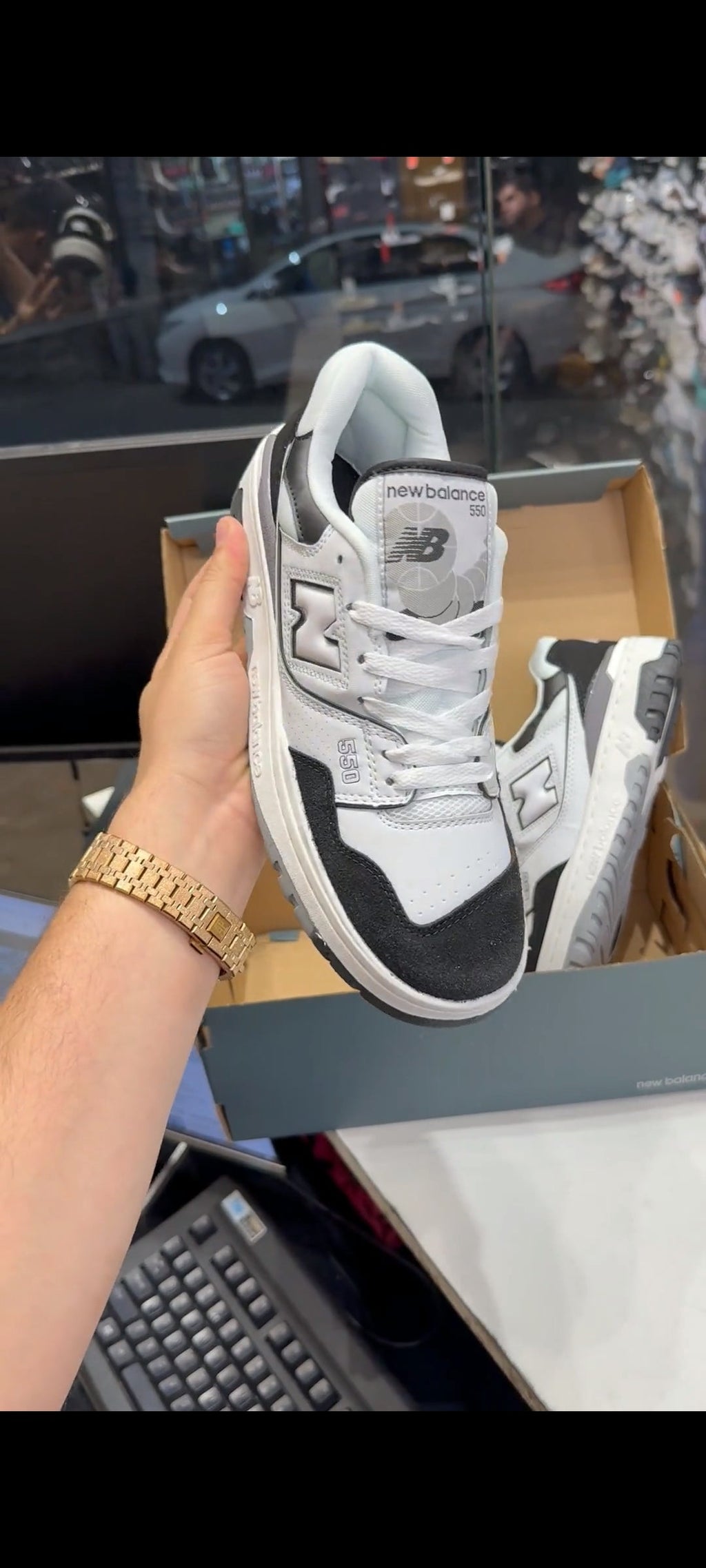 NEW BALANCE  550 RAIN CLOUD WHITE / BLACK