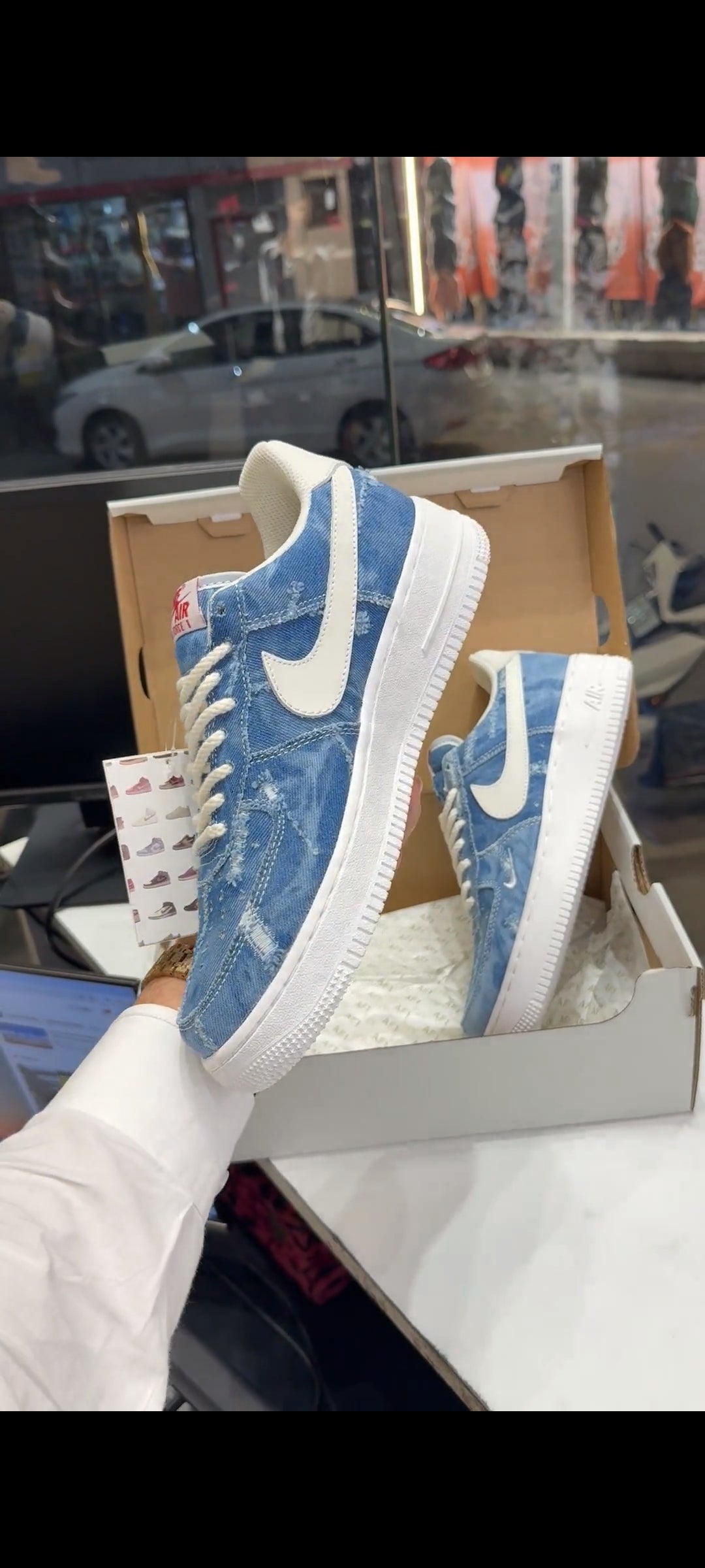 NIKE AIRFORCE 1 DENIM BLUE