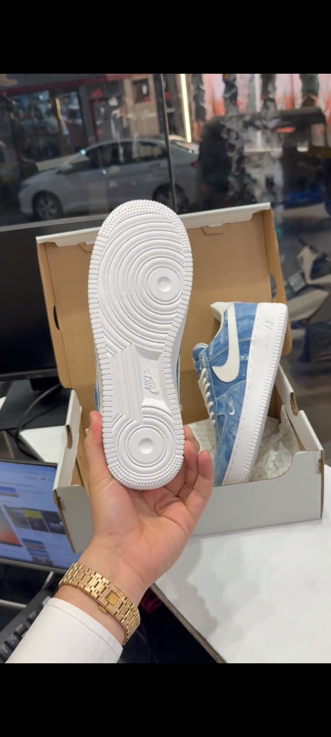 NIKE AIRFORCE 1 DENIM BLUE