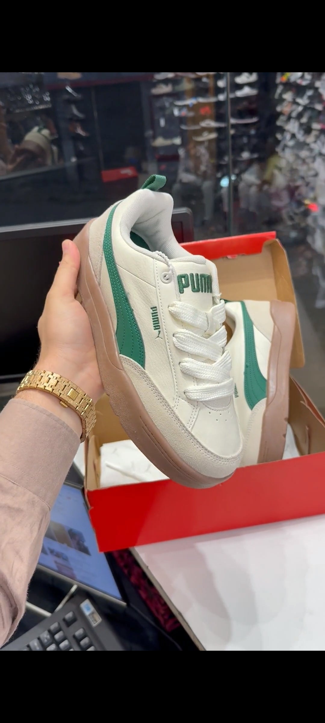 PUMA PARK LIFESTYLE  GREEN/ BROWN