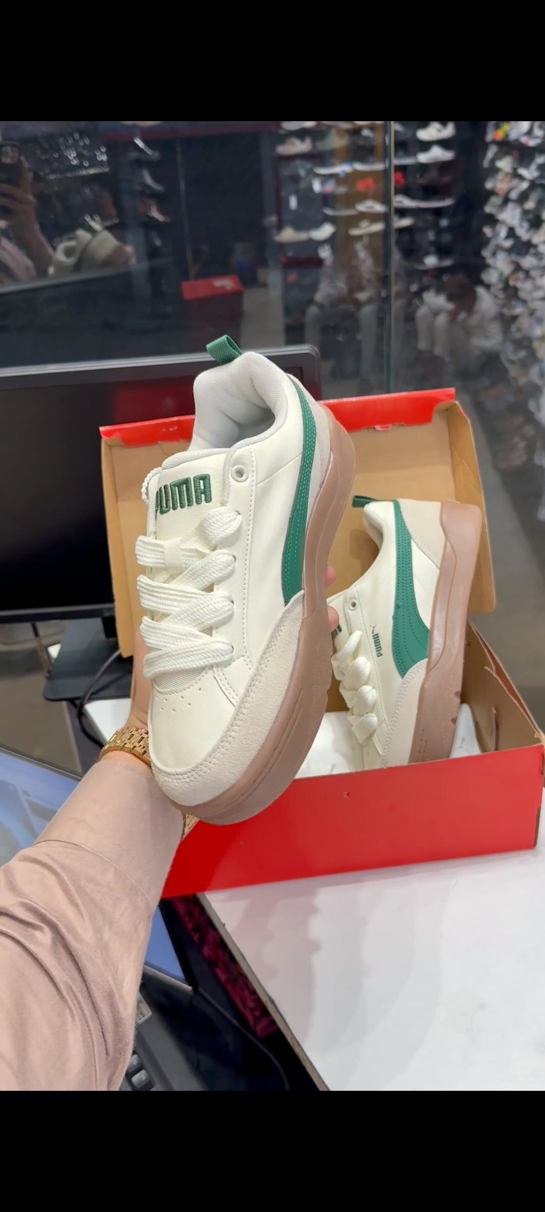 PUMA PARK LIFESTYLE  GREEN/ BROWN