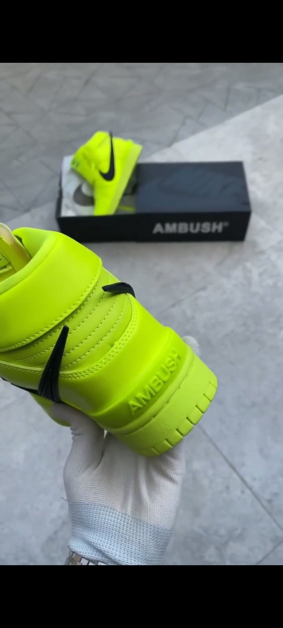NIKE DUNK HIGH AMBUSH FLASH LIME BLACK