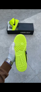 NIKE DUNK HIGH AMBUSH FLASH LIME BLACK