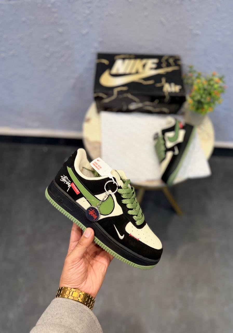 NIKE AIRFORCE CUSTOM STUSSY GREEN WHITE