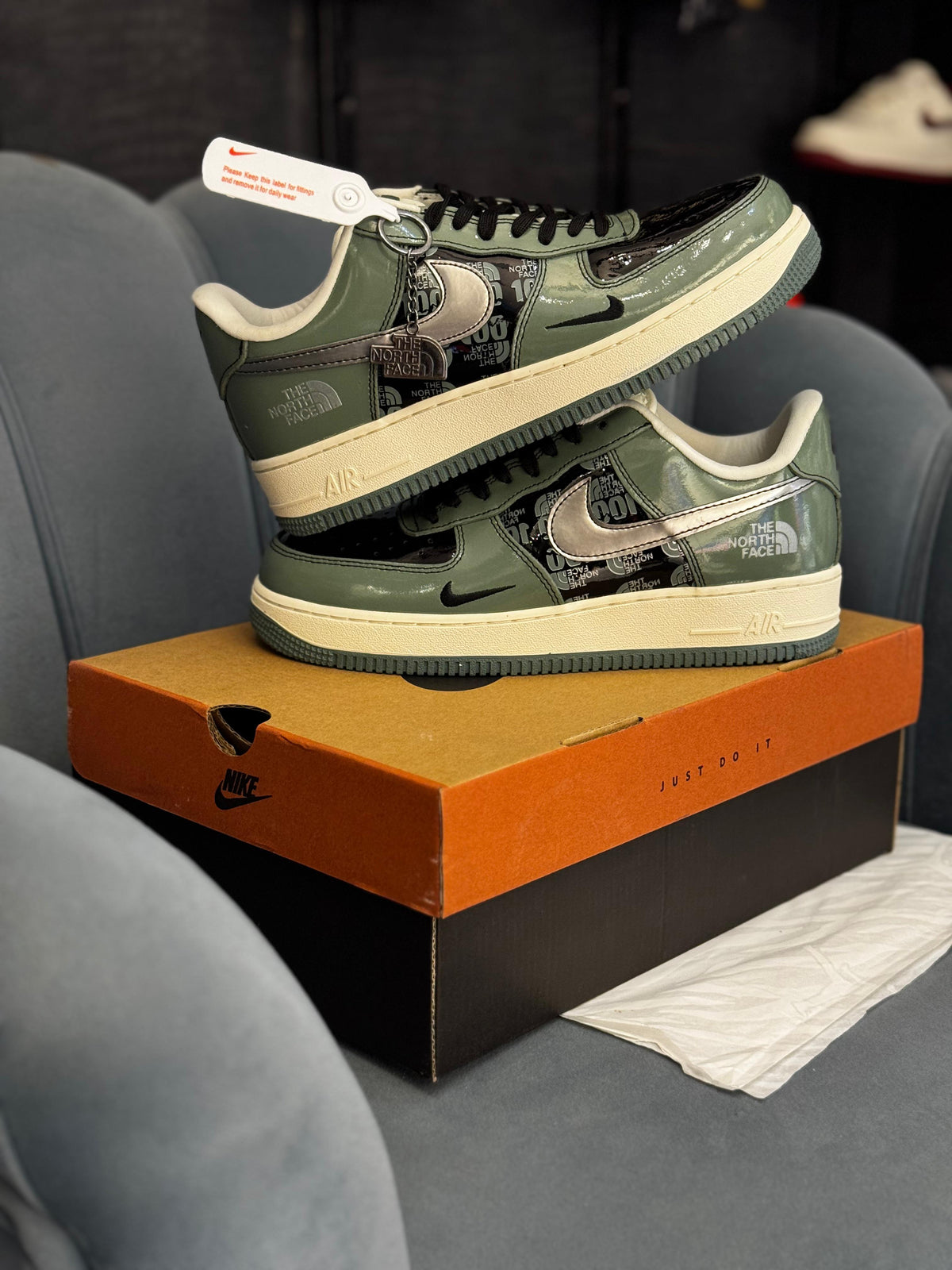 NIKE AIRFORCE CUSTOM X NORTH FACE