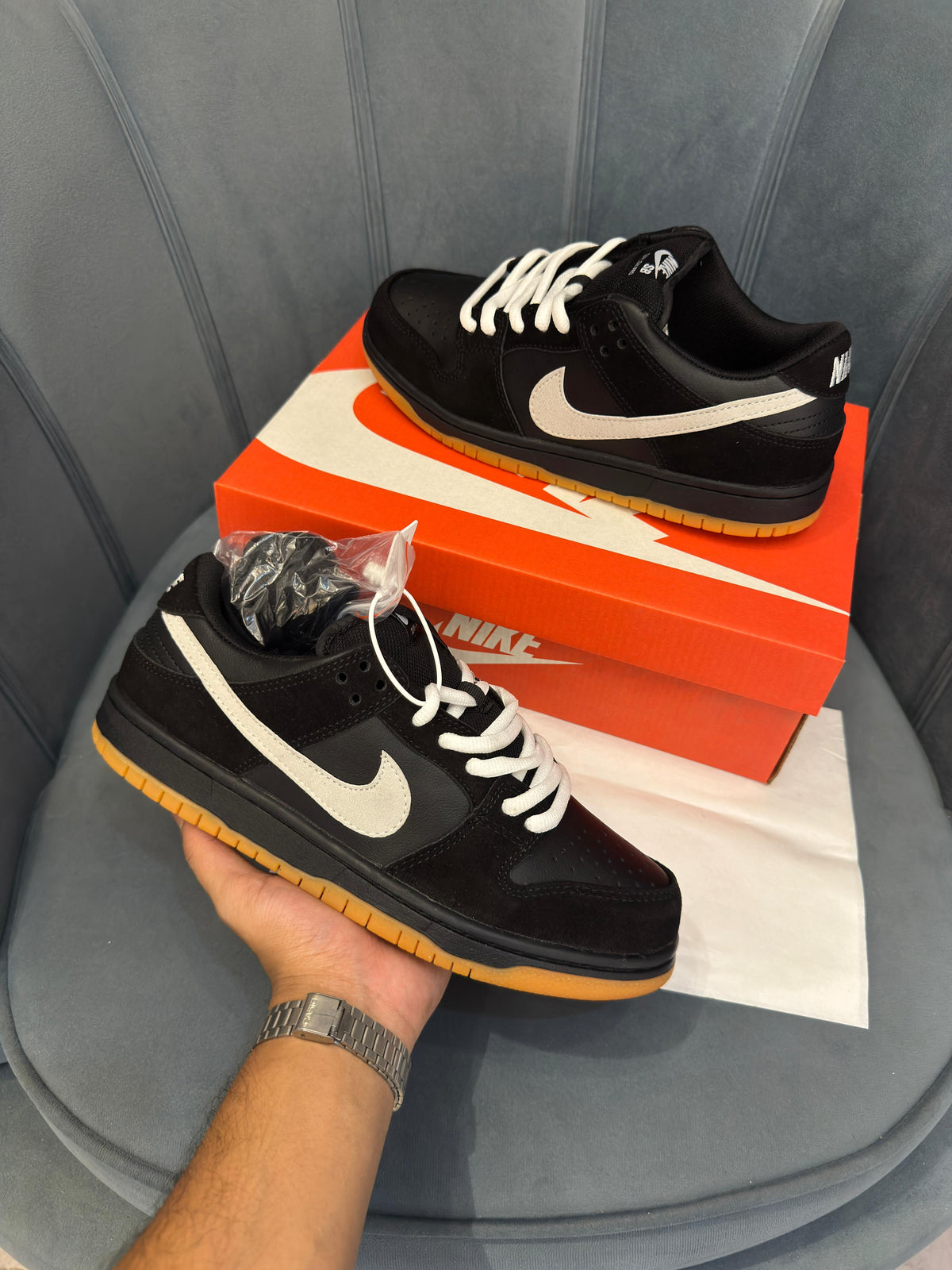 NIKE SB DUNK LOW FOG BLACK GUM