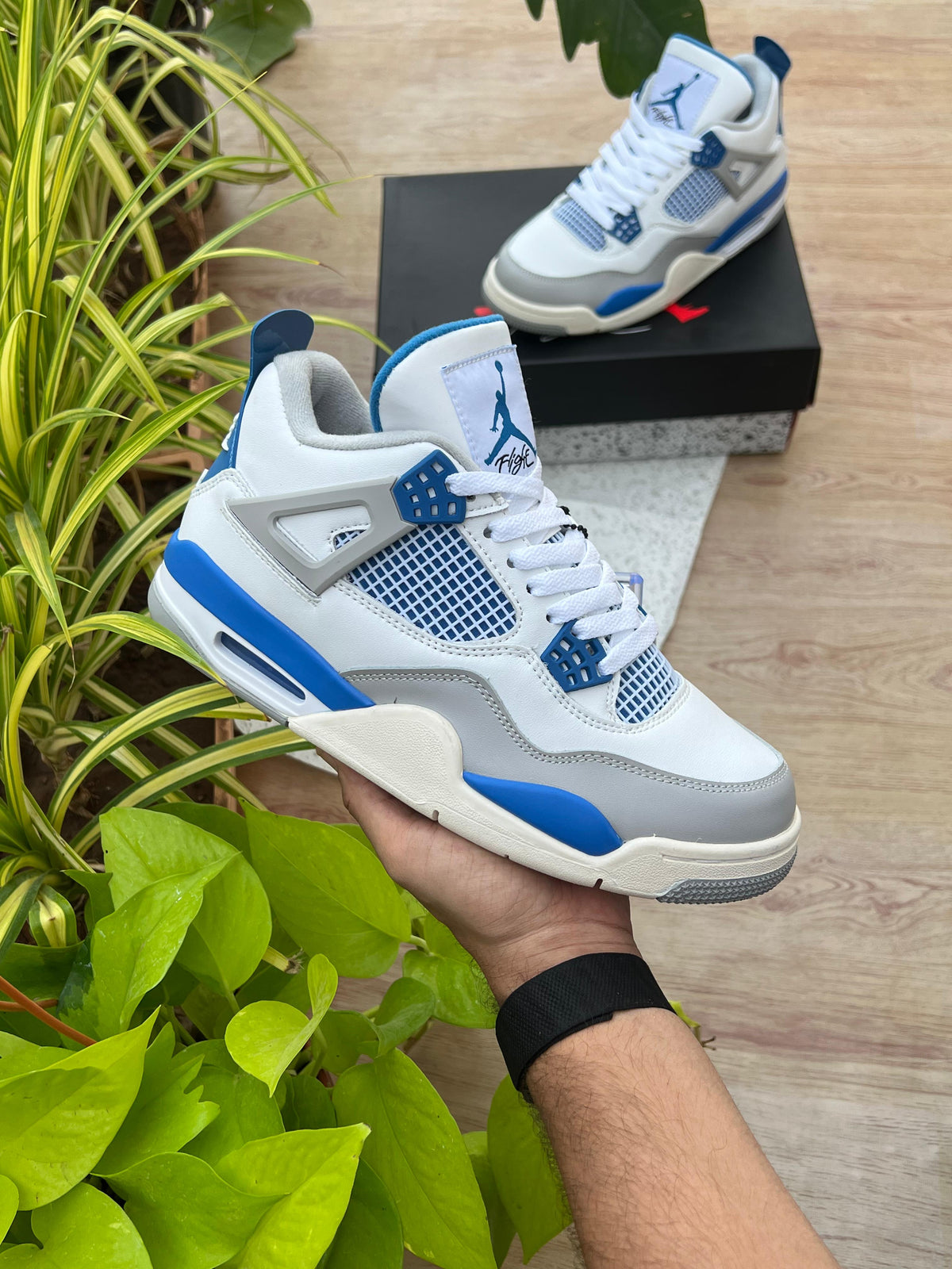 AIR JORDAN RETRO 4 MILITARY BLUE SEMI UA