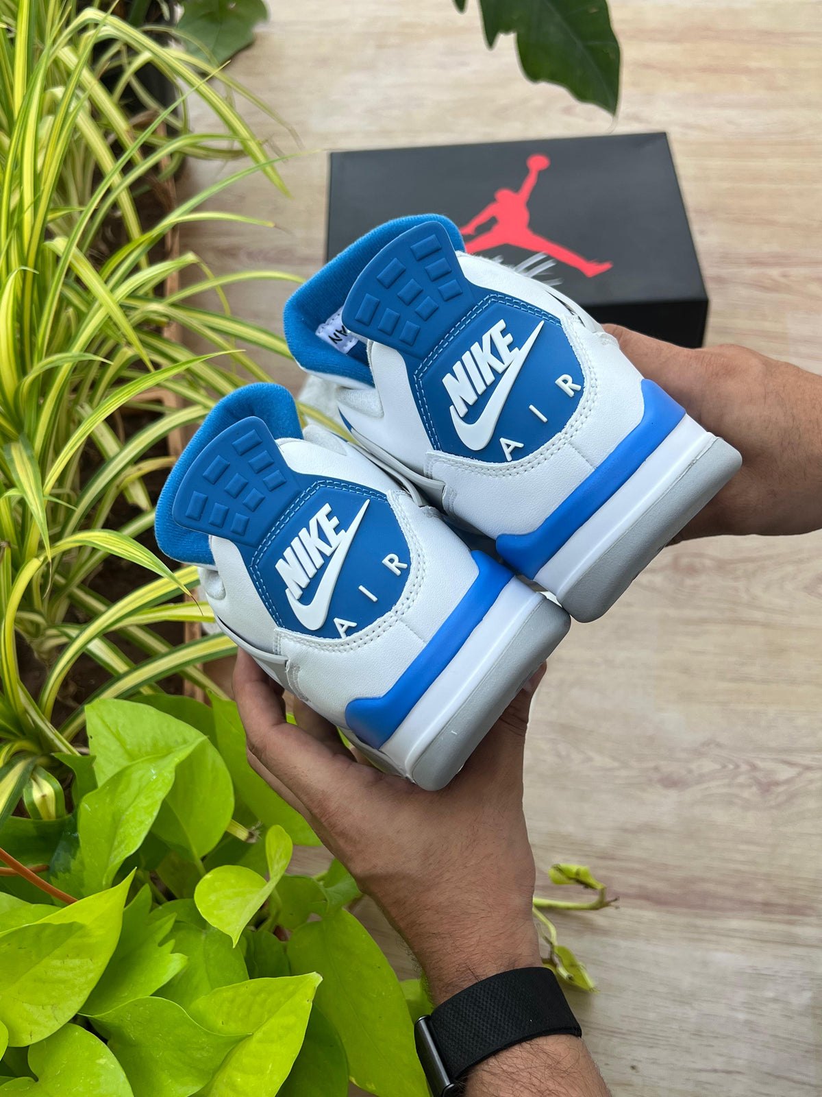 AIR JORDAN RETRO 4 MILITARY BLUE SEMI UA