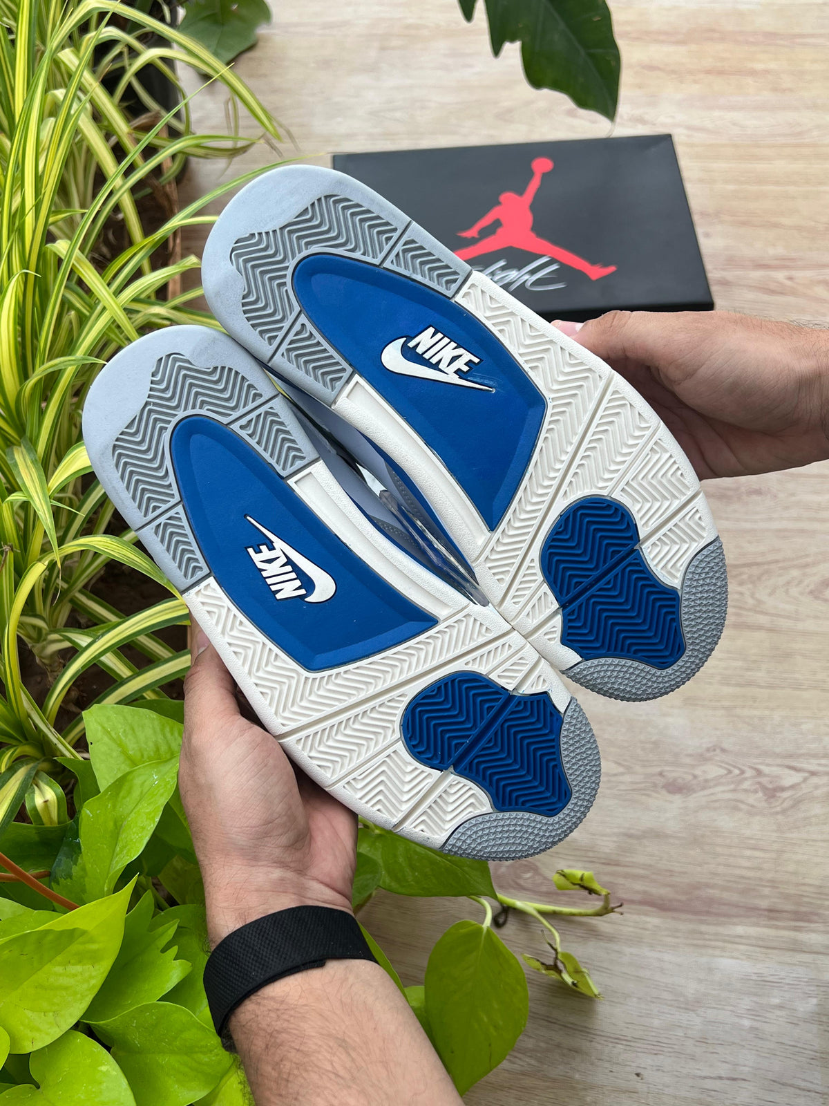 AIR JORDAN RETRO 4 MILITARY BLUE SEMI UA