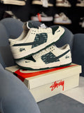 NIKE SB DUNK STUSSY WHITE DARK GREEN 2025