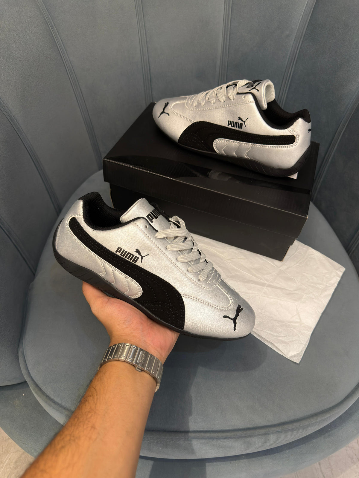 PUMA SPEED CAT SILVER/BLACK