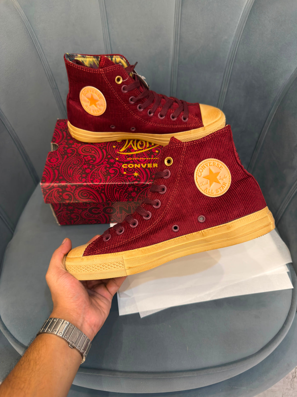 CONVERSE CHUCK MID WONKA CHERRY BROWN