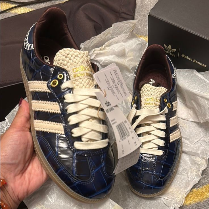 ADIDAS SAMBA X WALES BONNER CROC COLLIGIATE NAVY